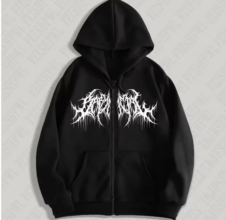 Dark Metal Zip-Up Hoodie